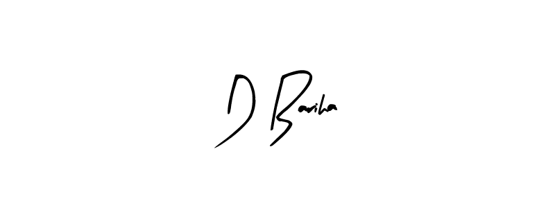 How to make D Bariha name signature. Use Arty Signature style for creating short signs online. This is the latest handwritten sign. D Bariha signature style 8 images and pictures png