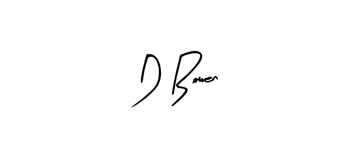 The best way (Arty Signature) to make a short signature is to pick only two or three words in your name. The name D Bowen include a total of six letters. For converting this name. D Bowen signature style 8 images and pictures png