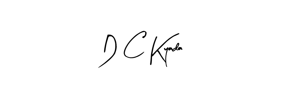 The best way (Arty Signature) to make a short signature is to pick only two or three words in your name. The name D C Kyada include a total of six letters. For converting this name. D C Kyada signature style 8 images and pictures png