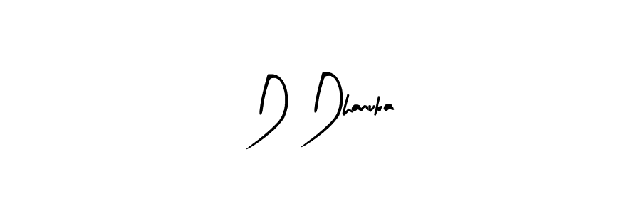 Make a beautiful signature design for name D Dhanuka. With this signature (Arty Signature) style, you can create a handwritten signature for free. D Dhanuka signature style 8 images and pictures png