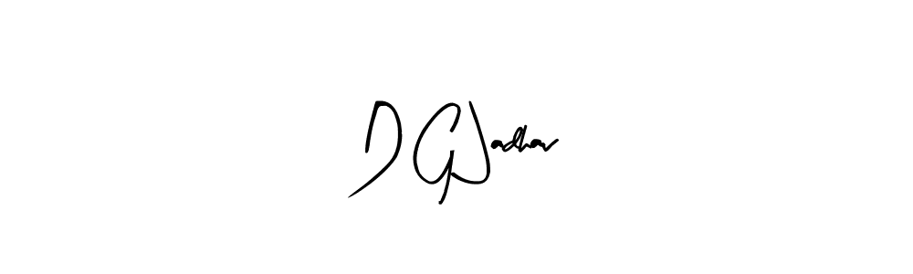 The best way (Arty Signature) to make a short signature is to pick only two or three words in your name. The name D G Jadhav include a total of six letters. For converting this name. D G Jadhav signature style 8 images and pictures png