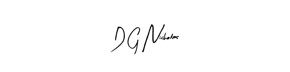 This is the best signature style for the D G Nicholas name. Also you like these signature font (Arty Signature). Mix name signature. D G Nicholas signature style 8 images and pictures png