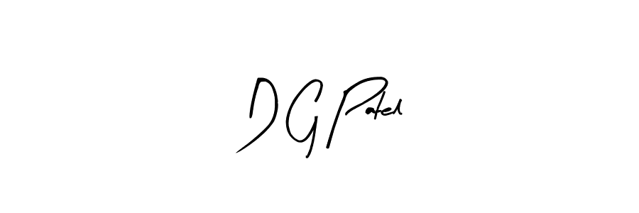 Arty Signature is a professional signature style that is perfect for those who want to add a touch of class to their signature. It is also a great choice for those who want to make their signature more unique. Get D G Patel name to fancy signature for free. D G Patel signature style 8 images and pictures png