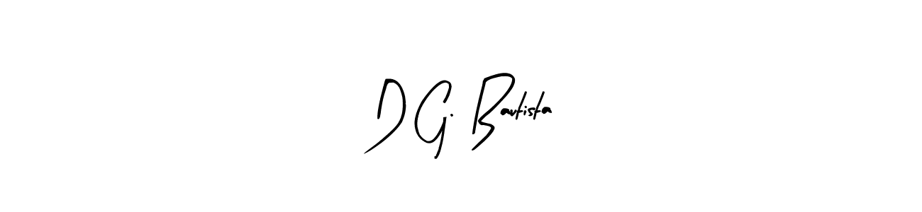 Similarly Arty Signature is the best handwritten signature design. Signature creator online .You can use it as an online autograph creator for name D G. Bautista. D G. Bautista signature style 8 images and pictures png