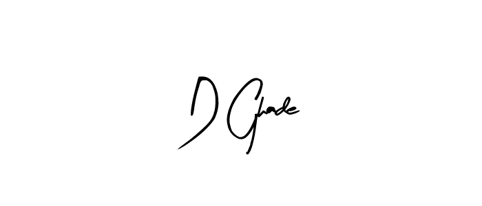 Design your own signature with our free online signature maker. With this signature software, you can create a handwritten (Arty Signature) signature for name D Ghade. D Ghade signature style 8 images and pictures png