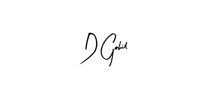 Make a beautiful signature design for name D Gohil. With this signature (Arty Signature) style, you can create a handwritten signature for free. D Gohil signature style 8 images and pictures png