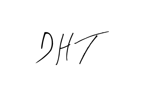 Similarly Arty Signature is the best handwritten signature design. Signature creator online .You can use it as an online autograph creator for name D H T. D H T signature style 8 images and pictures png
