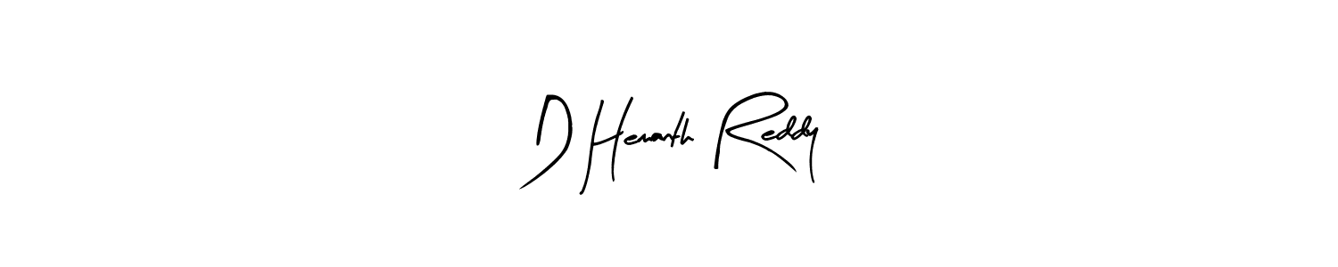 How to make D Hemanth Reddy signature? Arty Signature is a professional autograph style. Create handwritten signature for D Hemanth Reddy name. D Hemanth Reddy signature style 8 images and pictures png