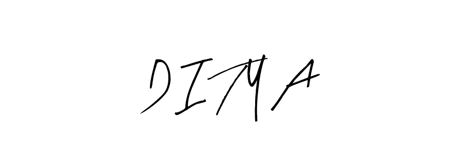 D I T Y A stylish signature style. Best Handwritten Sign (Arty Signature) for my name. Handwritten Signature Collection Ideas for my name D I T Y A. D I T Y A signature style 8 images and pictures png