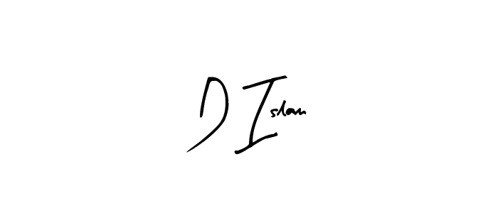 if you are searching for the best signature style for your name D Islam. so please give up your signature search. here we have designed multiple signature styles  using Arty Signature. D Islam signature style 8 images and pictures png