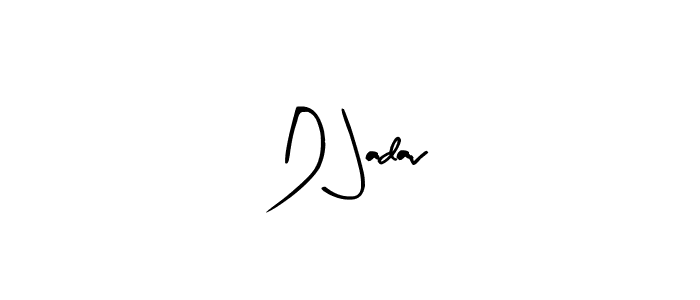 Similarly Arty Signature is the best handwritten signature design. Signature creator online .You can use it as an online autograph creator for name D Jadav. D Jadav signature style 8 images and pictures png