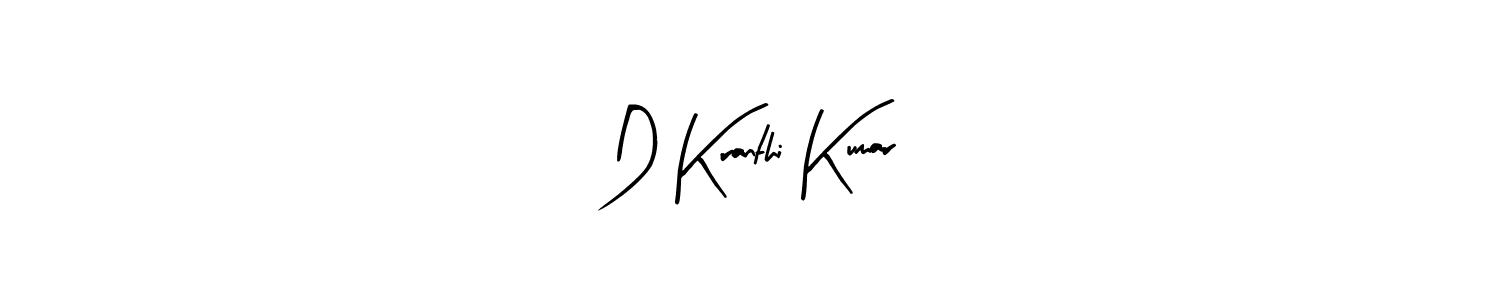 How to make D Kranthi Kumar name signature. Use Arty Signature style for creating short signs online. This is the latest handwritten sign. D Kranthi Kumar signature style 8 images and pictures png