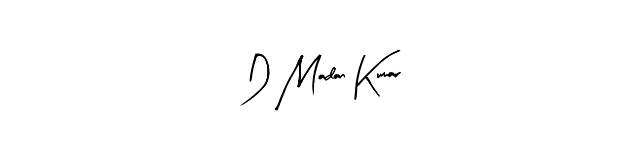 Create a beautiful signature design for name D Madan Kumar. With this signature (Arty Signature) fonts, you can make a handwritten signature for free. D Madan Kumar signature style 8 images and pictures png