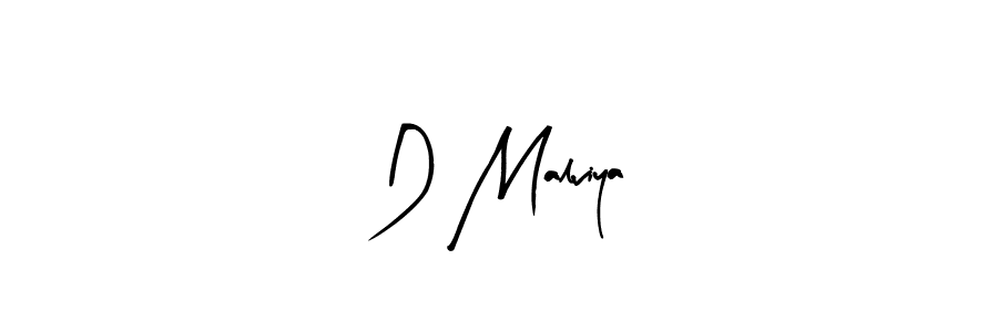 Create a beautiful signature design for name D Malviya. With this signature (Arty Signature) fonts, you can make a handwritten signature for free. D Malviya signature style 8 images and pictures png