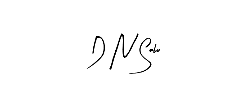 Create a beautiful signature design for name D N Sahu. With this signature (Arty Signature) fonts, you can make a handwritten signature for free. D N Sahu signature style 8 images and pictures png