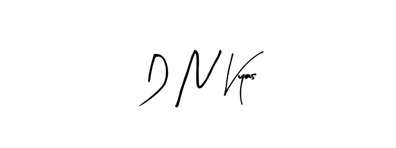 D N Vyas stylish signature style. Best Handwritten Sign (Arty Signature) for my name. Handwritten Signature Collection Ideas for my name D N Vyas. D N Vyas signature style 8 images and pictures png