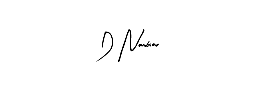 Make a beautiful signature design for name D Nambiar. Use this online signature maker to create a handwritten signature for free. D Nambiar signature style 8 images and pictures png