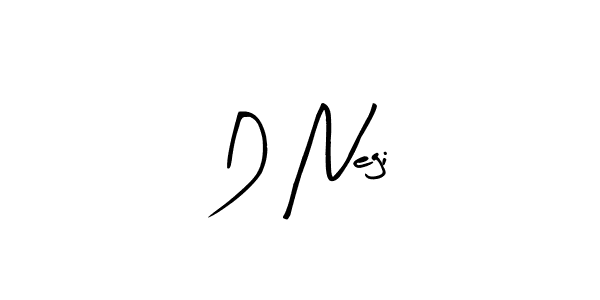 Make a beautiful signature design for name D Negi. With this signature (Arty Signature) style, you can create a handwritten signature for free. D Negi signature style 8 images and pictures png