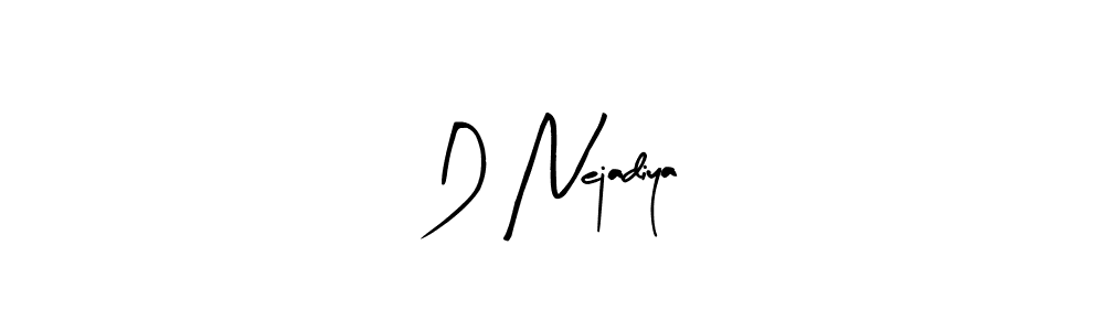 Design your own signature with our free online signature maker. With this signature software, you can create a handwritten (Arty Signature) signature for name D Nejadiya. D Nejadiya signature style 8 images and pictures png