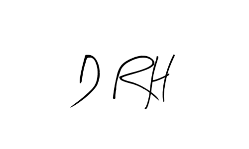 The best way (Arty Signature) to make a short signature is to pick only two or three words in your name. The name D R H include a total of six letters. For converting this name. D R H signature style 8 images and pictures png