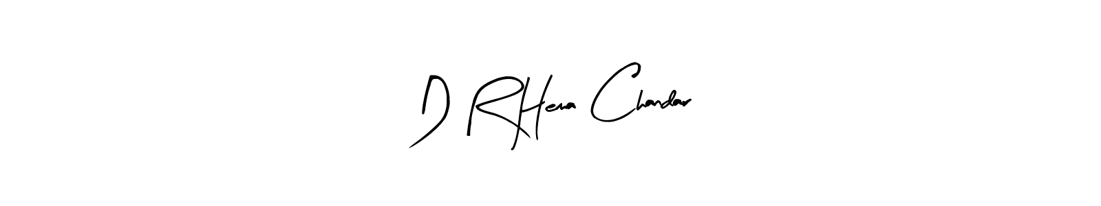 The best way (Arty Signature) to make a short signature is to pick only two or three words in your name. The name D R Hema Chandar include a total of six letters. For converting this name. D R Hema Chandar signature style 8 images and pictures png