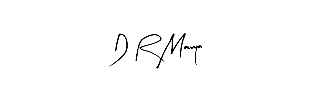 Arty Signature is a professional signature style that is perfect for those who want to add a touch of class to their signature. It is also a great choice for those who want to make their signature more unique. Get D R Maurya name to fancy signature for free. D R Maurya signature style 8 images and pictures png