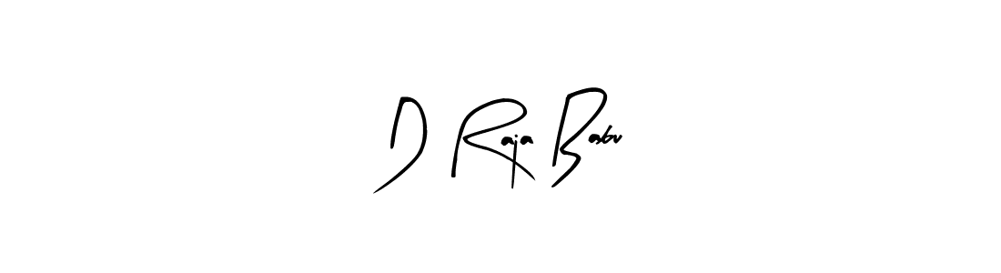 Create a beautiful signature design for name D Raja Babu. With this signature (Arty Signature) fonts, you can make a handwritten signature for free. D Raja Babu signature style 8 images and pictures png