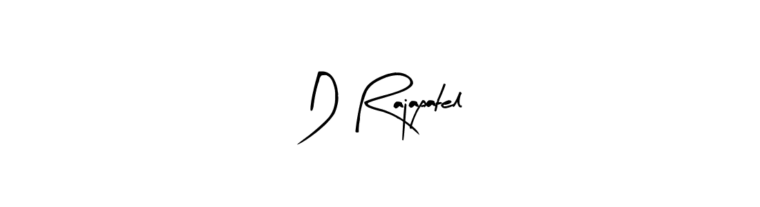 Create a beautiful signature design for name D Rajapatel. With this signature (Arty Signature) fonts, you can make a handwritten signature for free. D Rajapatel signature style 8 images and pictures png