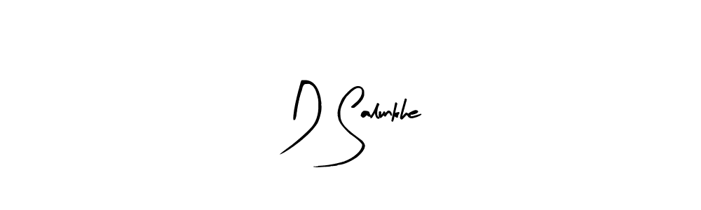 Arty Signature is a professional signature style that is perfect for those who want to add a touch of class to their signature. It is also a great choice for those who want to make their signature more unique. Get D Salunkhe name to fancy signature for free. D Salunkhe signature style 8 images and pictures png
