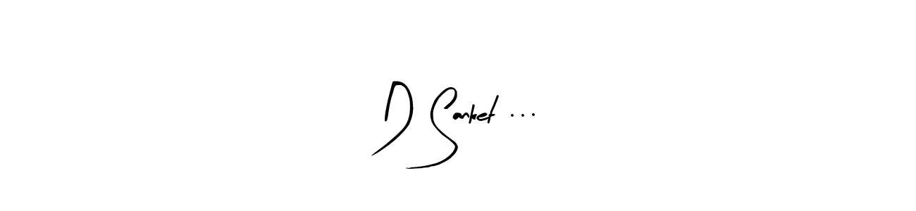 Design your own signature with our free online signature maker. With this signature software, you can create a handwritten (Arty Signature) signature for name D Sanket ...!. D Sanket ...! signature style 8 images and pictures png