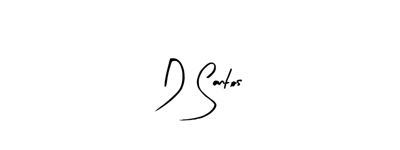 Create a beautiful signature design for name D Santos. With this signature (Arty Signature) fonts, you can make a handwritten signature for free. D Santos signature style 8 images and pictures png