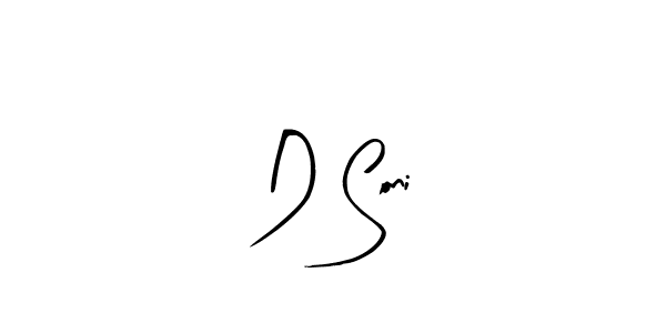 Arty Signature is a professional signature style that is perfect for those who want to add a touch of class to their signature. It is also a great choice for those who want to make their signature more unique. Get D Soni name to fancy signature for free. D Soni signature style 8 images and pictures png