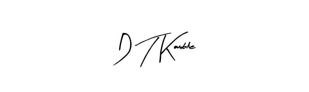 Use a signature maker to create a handwritten signature online. With this signature software, you can design (Arty Signature) your own signature for name D T Kamble. D T Kamble signature style 8 images and pictures png