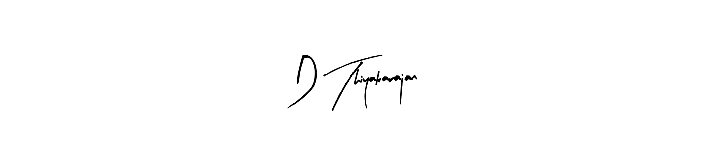 Create a beautiful signature design for name D Thiyakarajan. With this signature (Arty Signature) fonts, you can make a handwritten signature for free. D Thiyakarajan signature style 8 images and pictures png