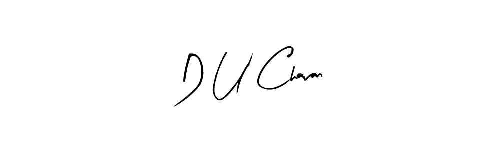 How to make D U Chavan name signature. Use Arty Signature style for creating short signs online. This is the latest handwritten sign. D U Chavan signature style 8 images and pictures png