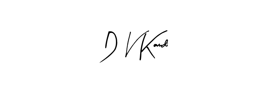 Make a beautiful signature design for name D V Kamdi. With this signature (Arty Signature) style, you can create a handwritten signature for free. D V Kamdi signature style 8 images and pictures png