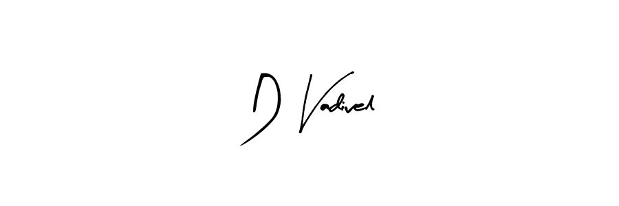 Similarly Arty Signature is the best handwritten signature design. Signature creator online .You can use it as an online autograph creator for name D Vadivel. D Vadivel signature style 8 images and pictures png