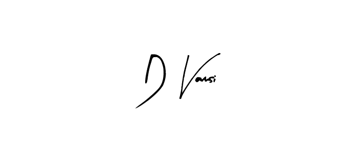 Create a beautiful signature design for name D Vamsi. With this signature (Arty Signature) fonts, you can make a handwritten signature for free. D Vamsi signature style 8 images and pictures png
