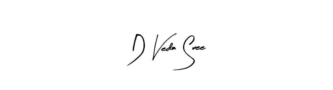 How to make D Veda Sree name signature. Use Arty Signature style for creating short signs online. This is the latest handwritten sign. D Veda Sree signature style 8 images and pictures png