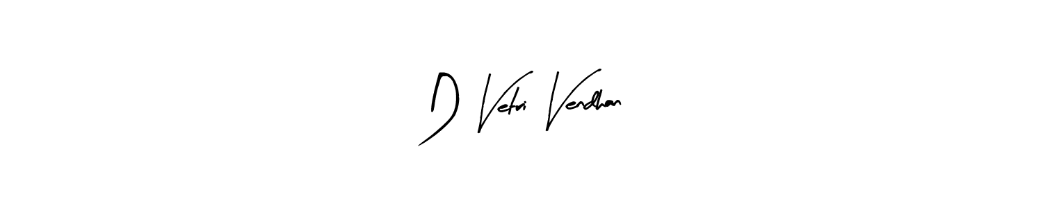 The best way (Arty Signature) to make a short signature is to pick only two or three words in your name. The name D Vetri Vendhan include a total of six letters. For converting this name. D Vetri Vendhan signature style 8 images and pictures png