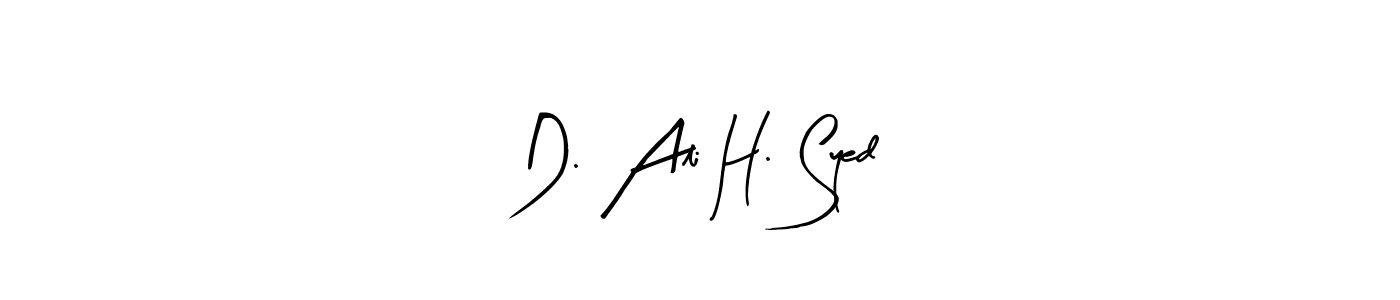 Also we have D. Ali H. Syed name is the best signature style. Create professional handwritten signature collection using Arty Signature autograph style. D. Ali H. Syed signature style 8 images and pictures png