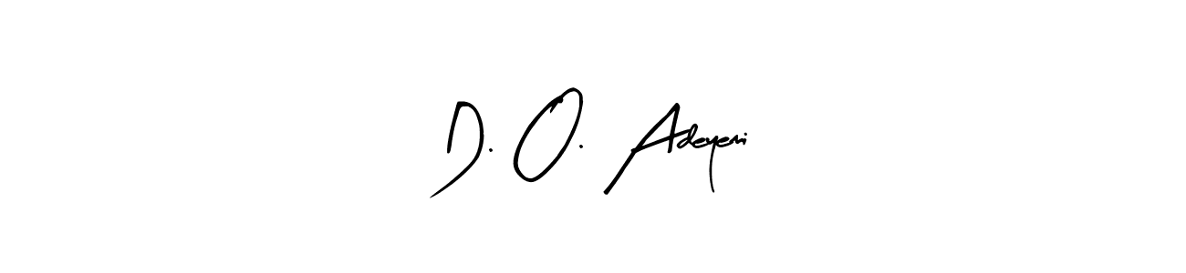 Arty Signature is a professional signature style that is perfect for those who want to add a touch of class to their signature. It is also a great choice for those who want to make their signature more unique. Get D. O. Adeyemi name to fancy signature for free. D. O. Adeyemi signature style 8 images and pictures png