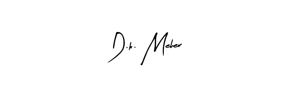 Make a beautiful signature design for name D.k. Meher. With this signature (Arty Signature) style, you can create a handwritten signature for free. D.k. Meher signature style 8 images and pictures png