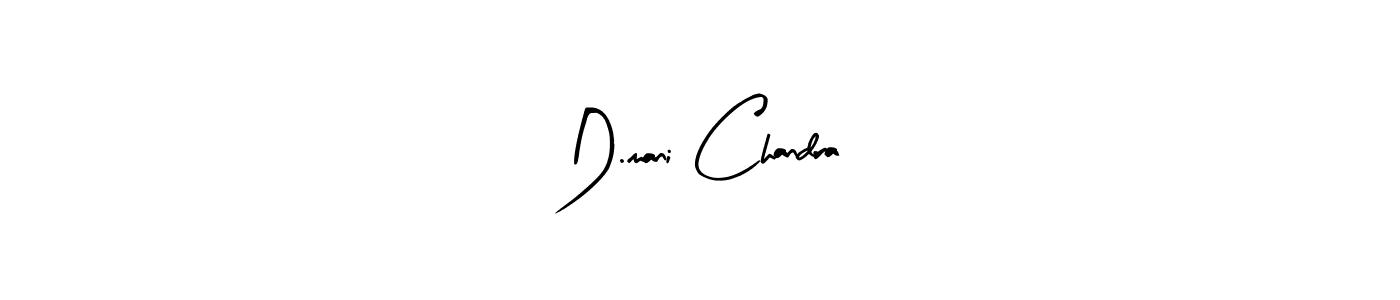 The best way (Arty Signature) to make a short signature is to pick only two or three words in your name. The name D.mani Chandra include a total of six letters. For converting this name. D.mani Chandra signature style 8 images and pictures png