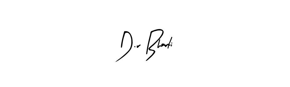 Arty Signature is a professional signature style that is perfect for those who want to add a touch of class to their signature. It is also a great choice for those who want to make their signature more unique. Get D.r Bharti name to fancy signature for free. D.r Bharti signature style 8 images and pictures png