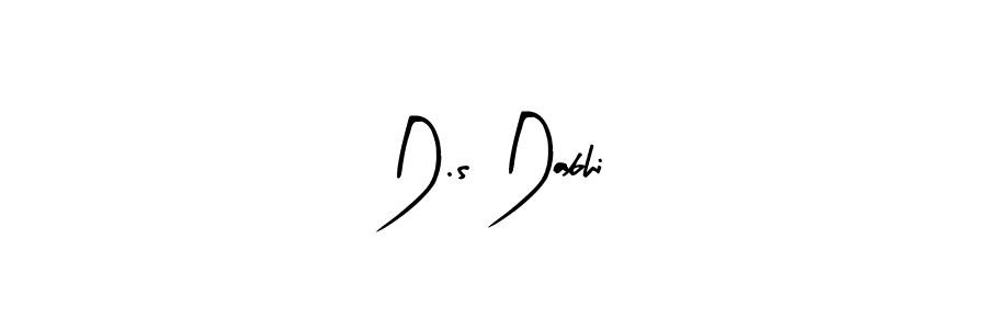 How to make D.s Dabhi signature? Arty Signature is a professional autograph style. Create handwritten signature for D.s Dabhi name. D.s Dabhi signature style 8 images and pictures png