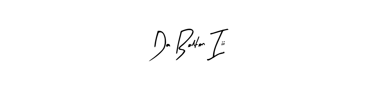 This is the best signature style for the Da Bolton Iii name. Also you like these signature font (Arty Signature). Mix name signature. Da Bolton Iii signature style 8 images and pictures png