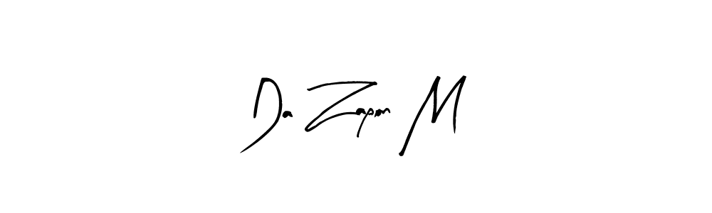 Design your own signature with our free online signature maker. With this signature software, you can create a handwritten (Arty Signature) signature for name Da Zapon M. Da Zapon M signature style 8 images and pictures png