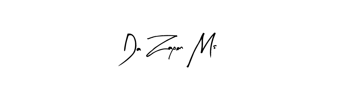 You should practise on your own different ways (Arty Signature) to write your name (Da Zapon Ms) in signature. don't let someone else do it for you. Da Zapon Ms signature style 8 images and pictures png