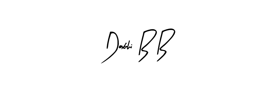 The best way (Arty Signature) to make a short signature is to pick only two or three words in your name. The name Dabhi B B include a total of six letters. For converting this name. Dabhi B B signature style 8 images and pictures png